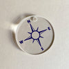 Nautical Blue Compass Charm