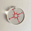 Starfish Red Compass Charm