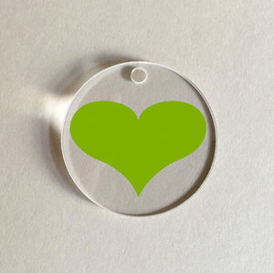 Island Green Heart Charm